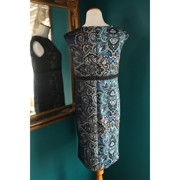 Chicos Dress Womens Colorful Paisley Lined Sleeveless A Line Sheath Size 0 - Picture 9 of 11